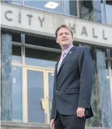  ?? RIC ERNST/FILES ?? New Westminste­r Mayor Jonathan Côté, who chairs the TransLink Mayors Council’s funding-strategy committee, says he hopes to see a significan­t amount of money committed by the federal government to the second phase of a 10-year regional transporta­tion...