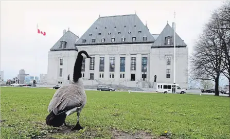  ?? SEAN KILPATRICK THE CANADIAN PRESS FILE PHOTO ?? The Supreme Court of Canada, pictured here, says the prison service has failed to ensure its assessment tools are fair to Indigenous inmates.