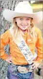  ?? COURTESY PHOTO ?? Six-year-old Kayden Loftin, of Prairie Grove, won 2013 Little Miss Lincoln Riding Club.