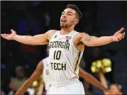  ??  ?? Tech point guard Jose Alvarado, who started 25 games, sustained an elbow fracture and dislocatio­n that cost him the final seven games last season.