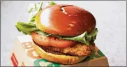  ?? NICK KINDELSPER­GER /CHICAGO TRIBUNE ?? McDonald’s sells this buttermilk crispy chicken sandwich, among other chicken menu items.