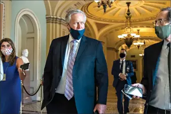  ?? (AP Photo/Manuel Balce Ceneta) ?? White House chief of staff Mark Meadows speaks to reporters Thursday at the Capitol in Washington.