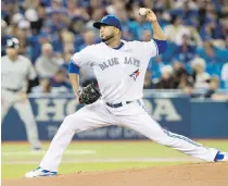  ??  ?? Blue Jays starter Francisco Liriano stymied the Yankees’ bats on Friday in Toronto.