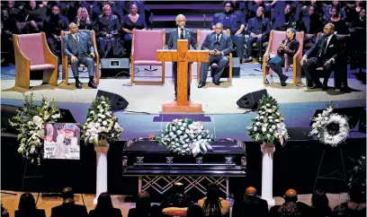  ?? Picture: AFP ?? CALLS FOR REFORM. Reverend Al Sharpton delivers the eulogy during the funeral service for Tyre Nichols at Mississipp­i Boulevard Christian Church in Memphis, Tennessee.