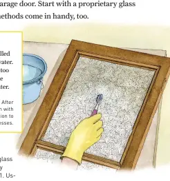  ??  ?? RIGHT Cleaning pressed glass: After general cleaning, use a toothbrush with baking soda or detergent solution to get into the pattern recesses.