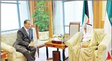  ?? KUNA photo ?? His Highness the Amir Sheikh Sabah Al-Ahmad Al-Jaber Al-Sabah received at Seif Palace Sunday UN Special Envoy for Yemen Ismail Ould Sheikh Ahmed on the occasion of the end of his tenure. Deputy Prime Minister and Minister of Foreign Affairs Sheikh...