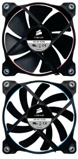 ??  ?? Same fan, different blades. The thick blades are optimized for high pressure, while the thinner blades maximize airflow.