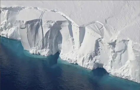  ?? Jeremy Harbeck/NASA via AP ?? This 2016 photo provided by NASA shows the Getz Ice Shelf from 2016's Operation Icebridge in Antarctica.