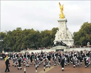  ??  ?? Above: Members of the Campbeltow­n unit took part in the Trafalgar Day Parade.