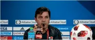  ?? — AP ?? Marcelo Gallardo during a press conference on Friday.