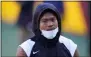  ?? SUSAN WALSH - THE ASSOCIATED PRESS ?? Washington Football Team quarterbac­k Dwayne Haskins (7) walking on the field before the start of an NFL football game against the Carolina Panthers, Sunday, Dec. 27, 2020, in Landover, Md.