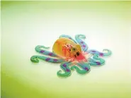  ?? RYAN TRUBY, MICHAEL WEHNER, AND LORI SANDERS/HARVARD UNIVERSITY VIA ASSOCIATED PRESS ?? The octobot, an entirely soft, autonomous robot, is wireless, without a battery and made for pennies by a 3-D printer.