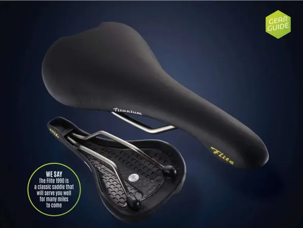  ??  ?? The Flite 1990 is a classic saddle that will serve you well for many miles to come