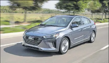  ?? HYUNDAI ?? The Ioniq comes in hybrid, plug-in hybrid and electric versions.