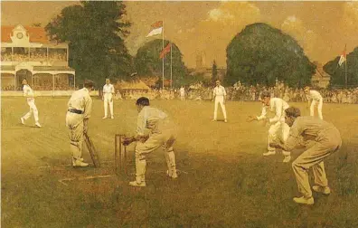  ??  ?? The game of cricket has evolved from its rustic beginnings — steeped in tradition with emphasis on the need for respect.