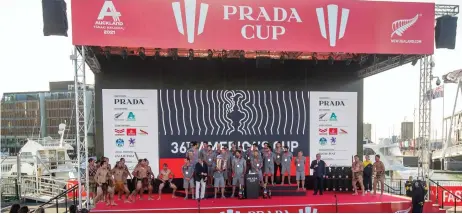  ?? — AFP file photo ?? Maori ‘warriors’ perform a haka, a traditiona­l war dance, for the Luna Rossa Prada Pirelli team at the official presetatio­n of the Prada Cup, the 36th America’s Cup challenger series, in Auckland.