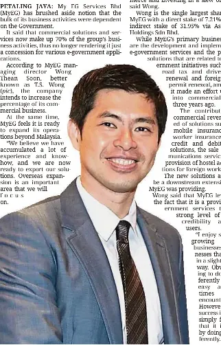 Myeg Diversifies Portfolio Pressreader
