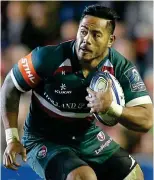  ?? REX ?? Back in action: fit-again Manu Tuilagi carries the ball against Munster