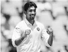  ??  ?? Jasprit Bumrah during the first Test against South Africa in Cape Town
