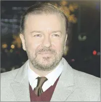  ?? AP PHOTO ?? Ricky Gervais, shown this Dec. 15, 2014 file photo, will host the 20th Golden Globe Awards on Sunday, Jan. 10. Fourth-time host Gervais told Ellen DeGeneres on her show that booze gives him courage to make wince-inducing jokes.