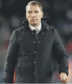  ??  ?? 0 Celtic manager Brendan Rodgers sticks to his playing style.