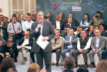  ??  ?? Durante el Foro Puntos de Encuentro, realizado en Toluca, José Antonio Meade planteó seis puntos centrales en su estrategia de salud, entre los que destaca el trabajo en la política en la materia en todas las instancias.