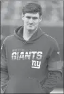  ?? SETH WENIG/AP ?? Giants quarterbac­k Daniel Jones has missed two games with an ankle injury. He is expected to start versus Washington.