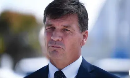  ?? ?? Minister for energy and emission reduction, Angus Taylor claims the Morrison government ‘absolutely supports’ the Paris agreement goals. Photograph: James Ross/AAP