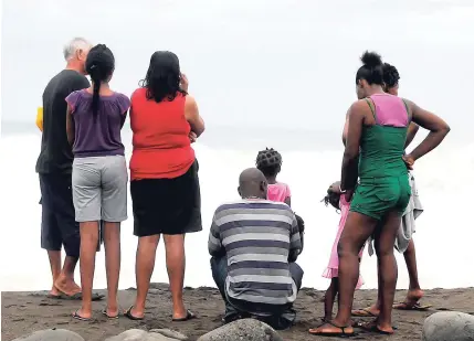  ??  ?? In this 2016 file photo, persons flocked the Palisadoes strip to watch the waves.