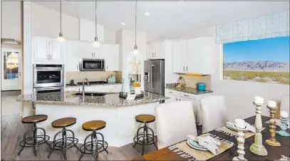  ?? Mark Skalny Commercial Photograph­y ?? The Zion model offered at Beazer Homes’ Dorrell Estates neighborho­od in the northweste­rn valley is among the myriad of home designs that may be purchased on contingenc­y through the Nevada Builder Trade In Program.