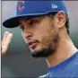  ?? JOHN J. KIM / CHICAGO TRIBUNE 2018 ?? With a surgically repaired right arm, Yu Darvish is eyeing a return to dominance that made him one of the marquee free-agent starters last offseason.
