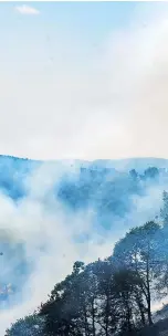  ?? ?? The 2018 fire on Twmbarlwm mountain has