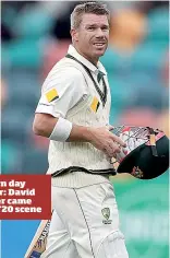  ??  ?? Modern day dasher: David Warner came from T20 scene