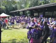  ?? PHOTO PROVIDED ?? Walkers at last year’s Walk to End Epilepsy gather together.