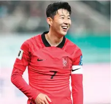  ?? — AFP photo ?? Son reacts after a missed goal against Singapore during the 2026 World Cup qualificat­ion group C match between South Korea and Singapore at the Seoul World Cup Stadium in Seoul.