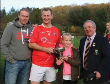  ??  ?? Christy Fox, Stephen Byrne, Aoife Fox and Wicklow GAA Chairman Martin Coleman.