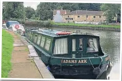  ?? PHOTOS SUPPLIED ?? Adams Ark moored for the night at Sprotborou­gh.