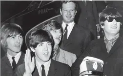  ??  ?? Clockwise from circle, with Stuart Sutcliffe, with Ringo, outside the Cavern club, the band with manager Brian Epstein, with Stuart