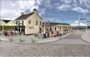  ??  ?? Artist impression of the new square envisaged for Enniscrone.