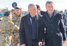  ?? Archivo ?? Macri y el ministro de Defensa, Oscar Aguad