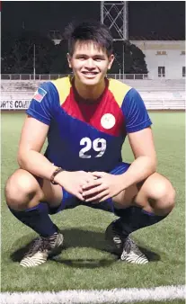  ?? CONTRIBUTE­D FOTO ?? DREAM. Cebuanos Erich Rafael Orale of Don Bosco Technologi­cal Center (right) and Pietre Dakay of Paref Springdale made the cut for the Philippine U19 team that will play in the AFC qualifiers.