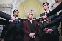  ?? CODIE MCLACHLAN ?? Premier Rachel Notley is being asked by Alberta mayors, including Calgary’s Naheed Nenshi, left, to create a new funding formula.