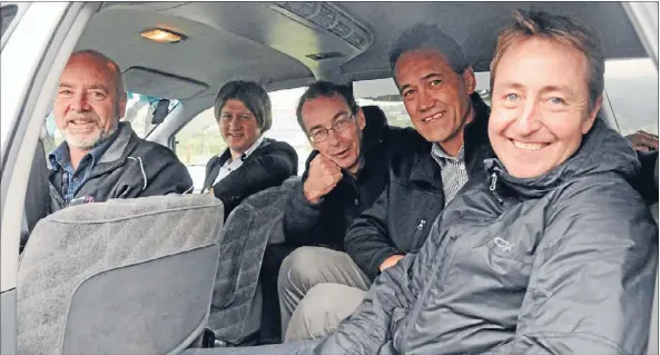  ?? Photo: ANDREA O’NEIL ?? Record-breaking: Titahi Bay carpool members, from left: Peter May, Simon Gill, Tony Southern, Alvin Blyde and Shane Wratt.