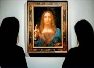  ?? AFP ?? Salvator Mundi is one of few paintings accepted as being from Leonardo Da Vinci’s own hand. —