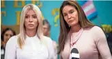  ??  ?? Caitlyn Jenner (right) and Sophia Hutchins stopped at the Parsons Center for Health and Wellness in Phoenix on Friday to donate $20,000 from the Caitlyn Jenner Foundation. TOM TINGLE/THE REPUBLIC