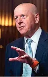  ?? ?? David Solomon, consejero delegado de Goldman Sachs.