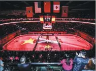  ?? PROVIDED TO CHINA DAILY ?? An announced crowd of 12,933 saw the NHL’s Boston Bruins and Calgary Flames clash at Beijing’s Cadillac Arena on Wednesday night.