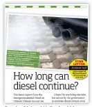  ??  ?? Reader Richard Hall raised his concerns about diesel’s future…