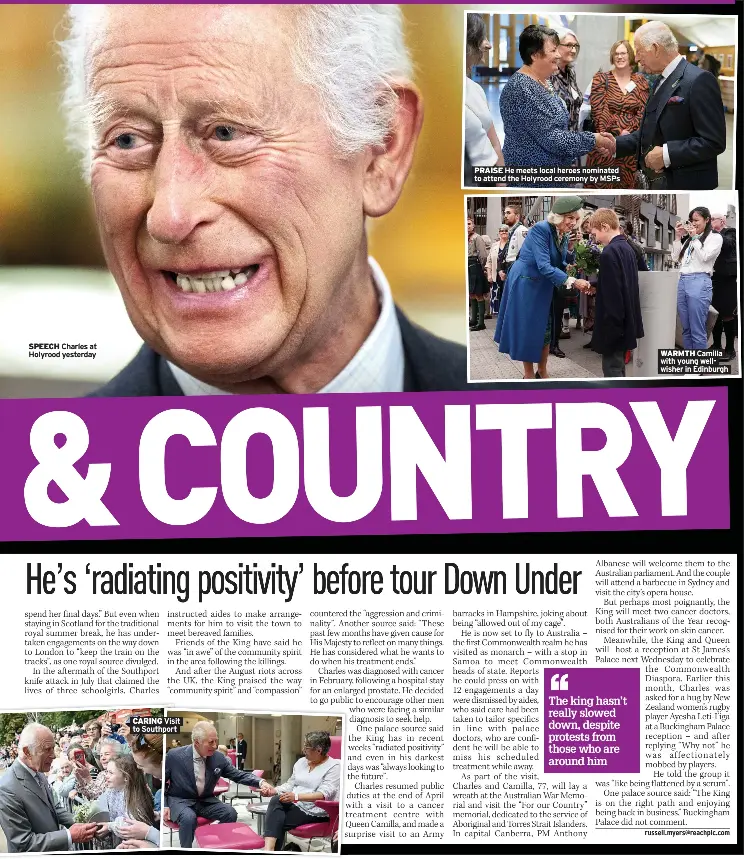 CHARLES GOES KING BACK TO NATURE FOR RECOVERY & COUNTRY PressReader