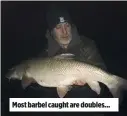  ??  ?? Most barbel caught are doubles...